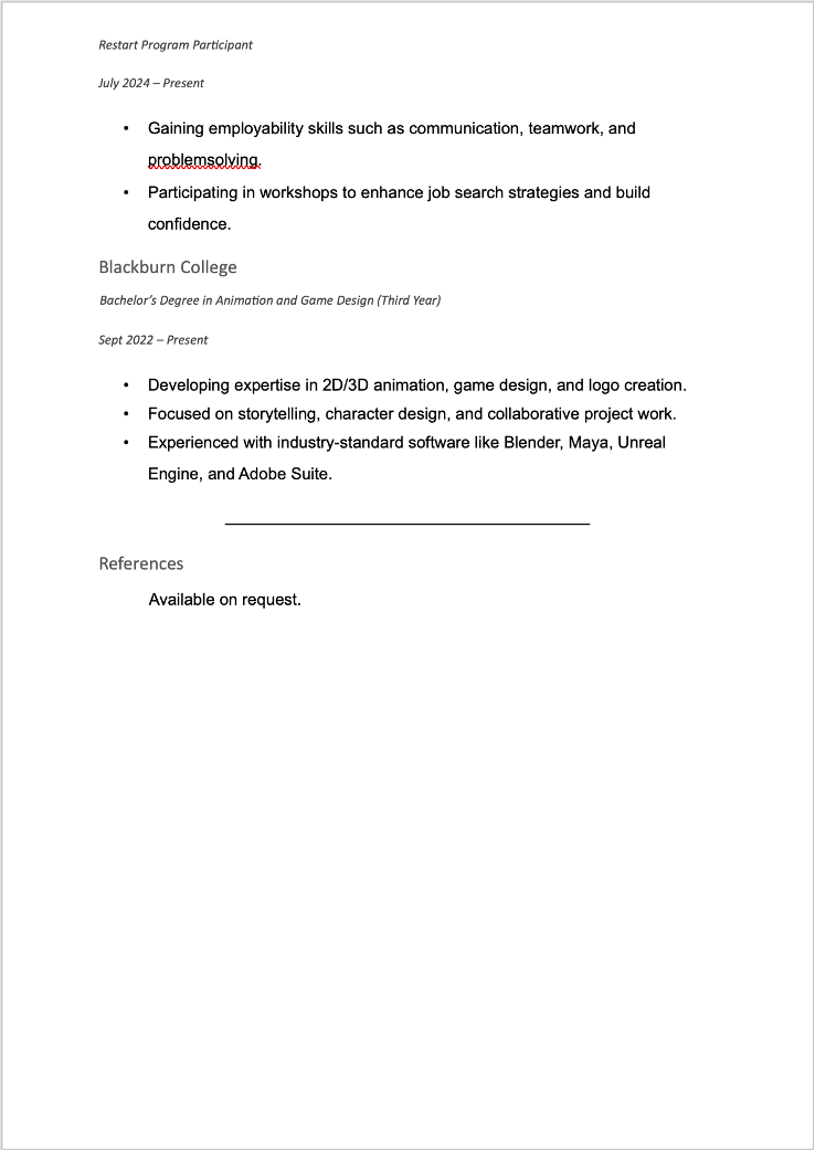 CV Example